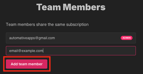 Add Team Member