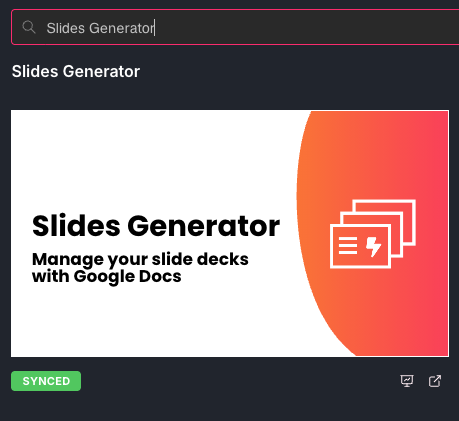 Search Linked Slides