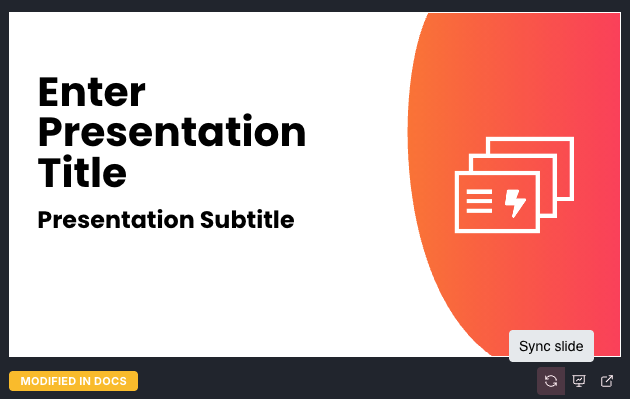 Sync Single Slide