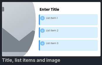 Title List Items and Image Layout