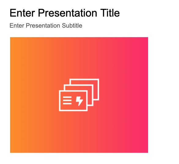 Title Slide Via Google Docs™